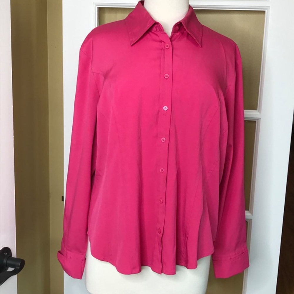 Fiorlini Long Sleeve Button Up Top Blouse (XL)